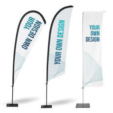 Reklamn&eacute; fly bannery typu kvapka a surf
