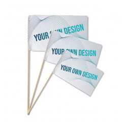 Compra de banderas con palo personalizadas para eventos