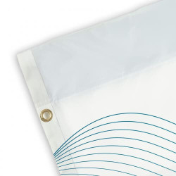 Drapeau avec œillets à gauche et fourreau