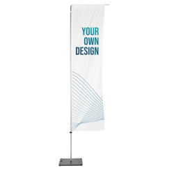 Fly Banner Rectangular con base Deluxe 4Kg