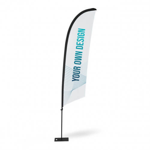 Oriflamme Voile Fly Banner Surf S avec base Deluxe 4 kg