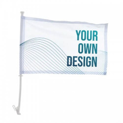 Pack drapeau et hampe pour vitre de voiture ou camion