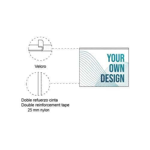 Infografia bandera con velcro