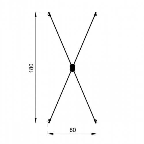 Dimensions du X-Banner présentées sur une infographie