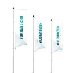 Mât de 8 mètres en aluminium pour drapeaux d'extérieur publicitaires