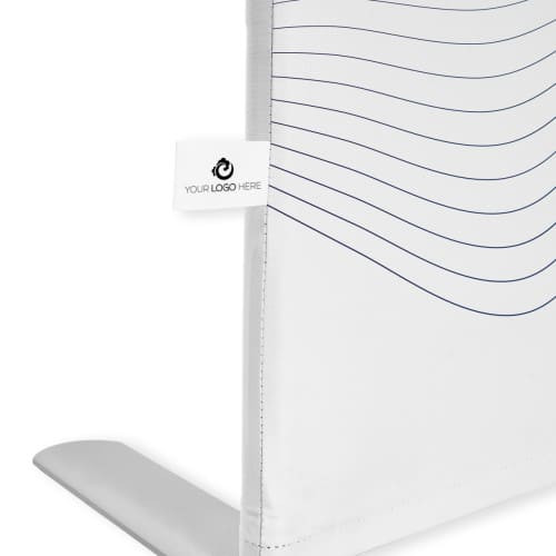 Wall Banner personalizado com etiqueta informativa