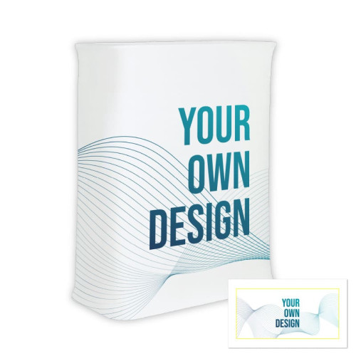 Mostrador personalizable plegable y portátil para ferias y eventos