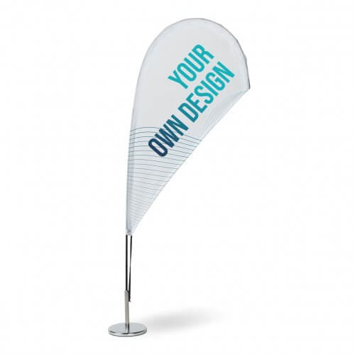 Mini Fly Banner con peana Modelo Gota