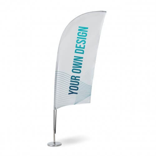 Mini Fly Banner con peana Modelo Surf