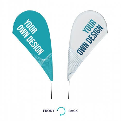 Bandera suelta Doble cara modelo Gota para Mini Fly Banner